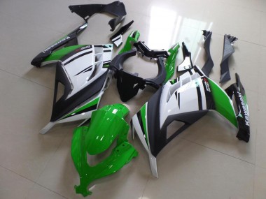 Carenado Moto Kawasaki ZX 300R 13-16 - Verde Negro & Blanco