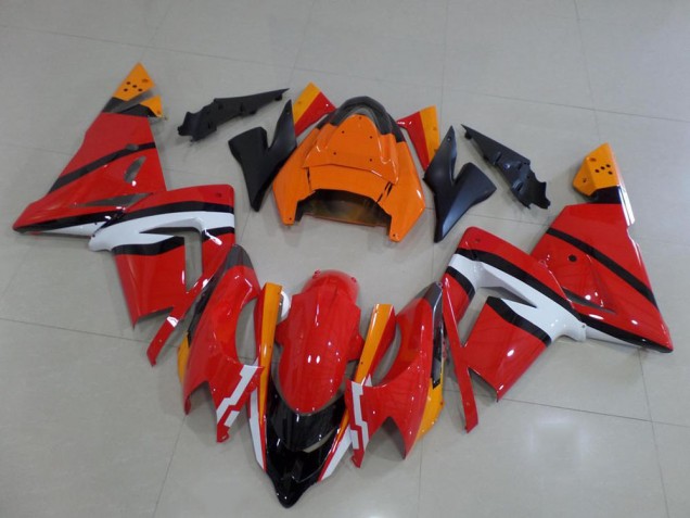 Carenado Moto Kawasaki ZX10R 03-05 - Naranja Negro & Blanco