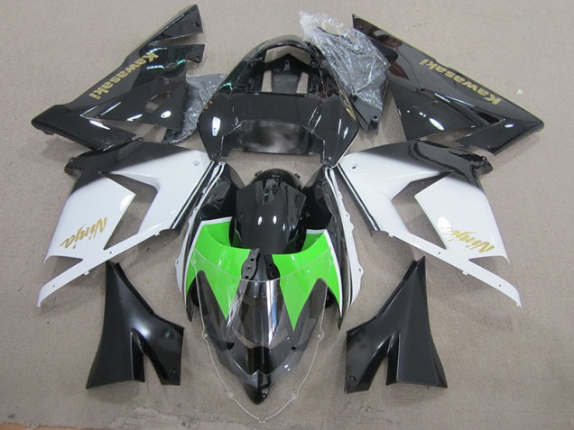Carenado Moto Kawasaki ZX10R 03-05 - Negro Blanco Oro Ninja
