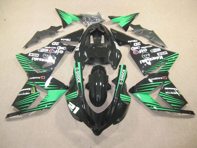 Carenado Moto Kawasaki ZX10R 03-05 - Negro Verde C-Shock Monster Carenado Moto Kawasaki ZX10R 03-05 - Negro Verde C-Shock Monster