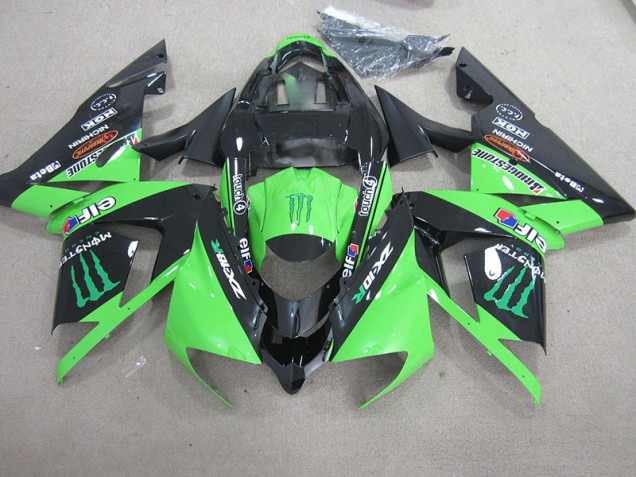 Carenado Moto Kawasaki ZX10R 03-05 - Negro Verde Monster