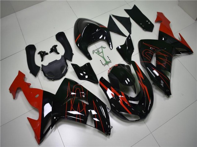 Carenado Moto Kawasaki ZX10R 06-07 - Negro Rojo Carenado Moto Kawasaki ZX10R 06-07 - Negro Rojo