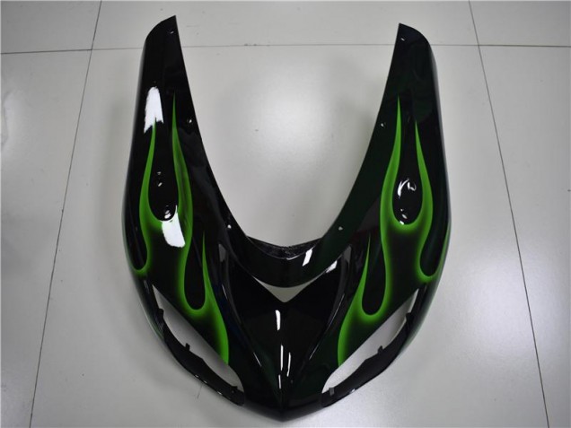 Carenado Moto Kawasaki ZX10R 06-07 - Negro Verde Llama Carenado Moto Kawasaki ZX10R 06-07 - Negro Verde Llama