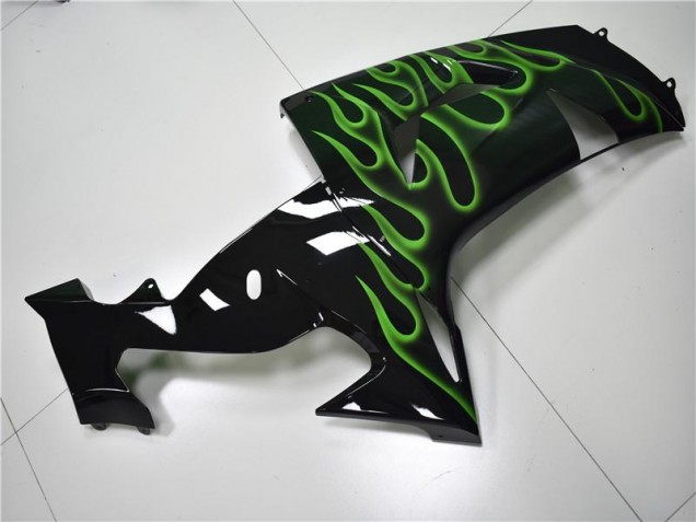 Carenado Moto Kawasaki ZX10R 06-07 - Negro Verde Llama Carenado Moto Kawasaki ZX10R 06-07 - Negro Verde Llama