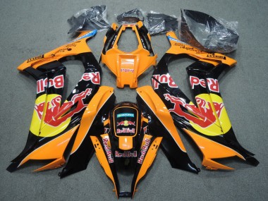 Carenado Moto Kawasaki ZX10R 11-15 - Negro Naranja Red Bull