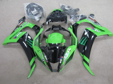 Carenado Moto Kawasaki ZX10R 11-15 - Negro Verde Touch4 Monster