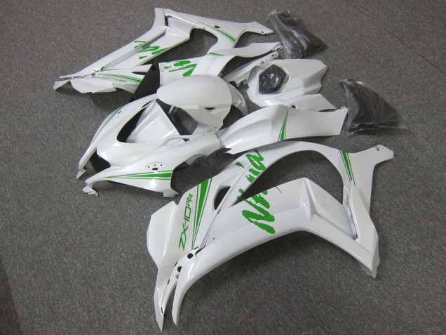 Carenado Moto Kawasaki ZX10R 16-19 - Blanco Verde Carenado Moto Kawasaki ZX10R 16-19 - Blanco Verde