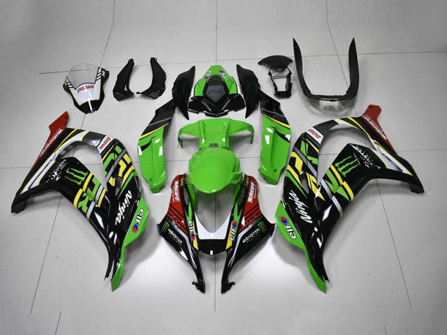 Carenado Moto Kawasaki ZX10R 16-19 - Verde Negro Rojo Ninja Monster Carenado Moto Kawasaki ZX10R 16-19 - Verde Negro Rojo Ninja Monster