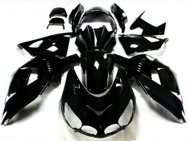 Carenado Moto Kawasaki ZX14R ZZR 1400 06-11 - Brillante Negro Carenado Moto Kawasaki ZX14R ZZR 1400 06-11 - Brillante Negro