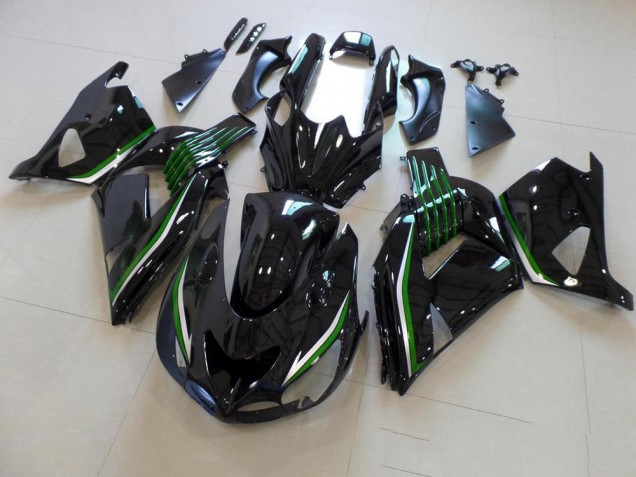 Carenado Moto Kawasaki ZX14R ZZR 1400 06-11 - Brillante Negro con Verde Line Carenado Moto Kawasaki ZX14R ZZR 1400 06-11 - Brillante Negro con Verde Line