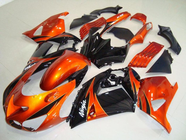 Carenado Moto Kawasaki ZX14R ZZR 1400 06-11 - Naranja Negro Carenado Moto Kawasaki ZX14R ZZR 1400 06-11 - Naranja Negro