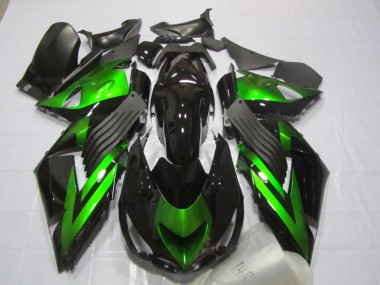Carenado Moto Kawasaki ZX14R ZZR 1400 06-11 - Negro Verde