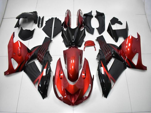Carenado Moto Kawasaki ZX14R ZZR 1400 06-11 - Rojo Negro Carenado Moto Kawasaki ZX14R ZZR 1400 06-11 - Rojo Negro