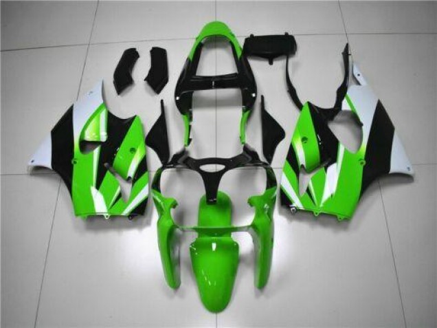 Carenado Moto Kawasaki ZX6R 00-02 - Verde Blanco Negro Carenado Moto Kawasaki ZX6R 00-02 - Verde Blanco Negro