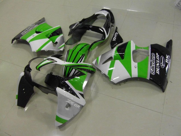 Carenado Moto Kawasaki ZX6R 00-02 - Verde Blanco Raya Carenado Moto Kawasaki ZX6R 00-02 - Verde Blanco Raya