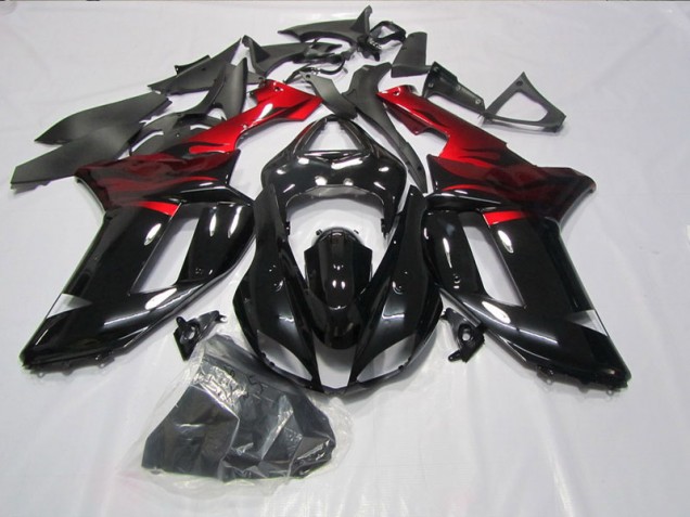 Carenado Moto Kawasaki ZX6R 07-08 - Negro Rojo Carenado Moto Kawasaki ZX6R 07-08 - Negro Rojo