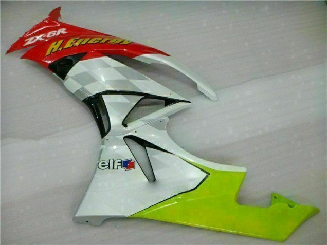 Carenado Moto Kawasaki ZX6R 09-12 - Blanco Rojo H. Energy Carenado Moto Kawasaki ZX6R 09-12 - Blanco Rojo H. Energy