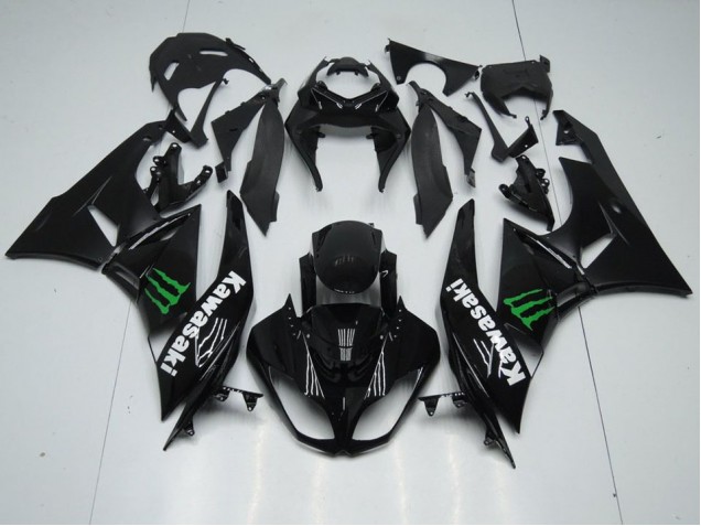 Carenado Moto Kawasaki ZX6R 09-12 - Negro con Monster Carenado Moto Kawasaki ZX6R 09-12 - Negro con Monster