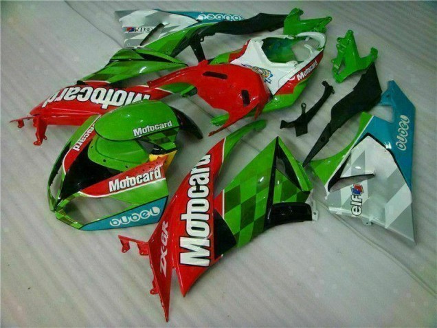 Carenado Moto Kawasaki ZX6R 09-12 - Rojo Verde Motocard Carenado Moto Kawasaki ZX6R 09-12 - Rojo Verde Motocard