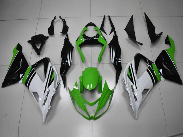 Carenado Moto Kawasaki ZX6R 13-18 - Negro Verde Blanco Carenado Moto Kawasaki ZX6R 13-18 - Negro Verde Blanco