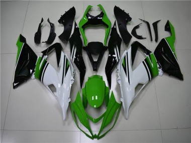Carenado Moto Kawasaki ZX6R 13-18 - Verde Blanco Negro