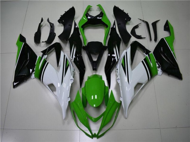 Carenado Moto Kawasaki ZX6R 13-18 - Verde Blanco Negro Carenado Moto Kawasaki ZX6R 13-18 - Verde Blanco Negro