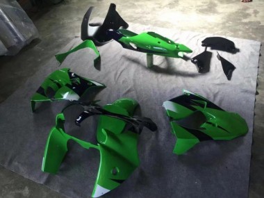 Carenado Moto Kawasaki ZX9R 00-01 - Verde Negro Mate Tinta Azul
