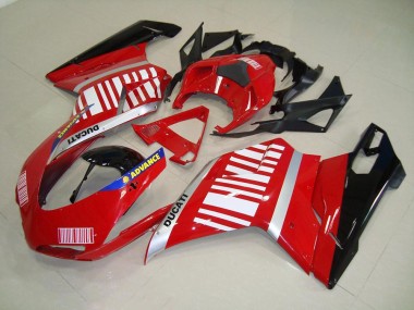 Carenado Moto & Plástico Ducati 848 1098 1198 07-14 - Rojo Blanco
