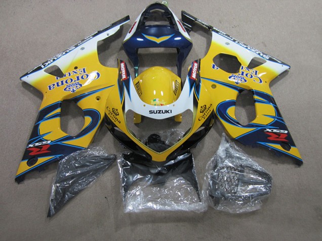 Carenado Moto Suzuki GSXR 1000 K1 00-02 - Amarillo Azul Corona Extra Carenado Moto Suzuki GSXR 1000 K1 00-02 - Amarillo Azul Corona Extra