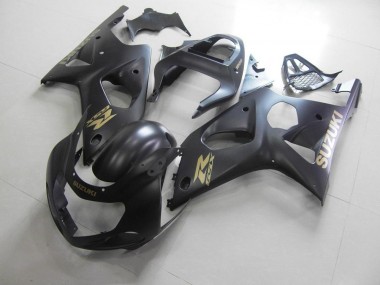 Carenado Moto Suzuki GSXR 1000 K1 00-02 - Todo Negro mate con calcomanía dorada