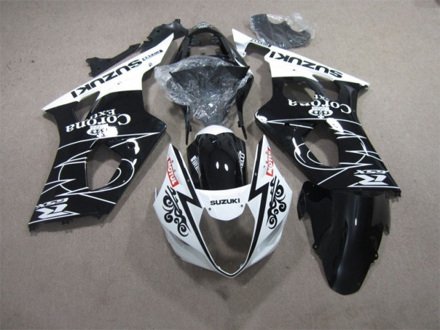 Carenado Moto Suzuki GSXR 1000 K3 03-04 - Negro Blanco Corona Extra Motul
