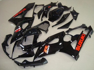 Carenado Moto Suzuki GSXR 1000 K5 05-06 - Brillante Negro Rojo Pegatinas