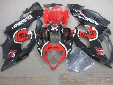 Carenado Moto Suzuki GSXR 1000 K5 05-06 - Negro Lucky Strike Rojo Motul