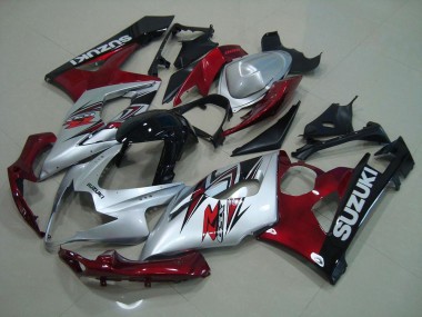 Carenado Moto Suzuki GSXR 1000 K5 05-06 - Plata Rojo