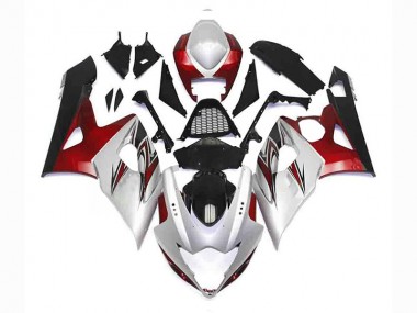 Carenado Moto Suzuki GSXR 1000 K5 05-06 - Plata Rojo Negro