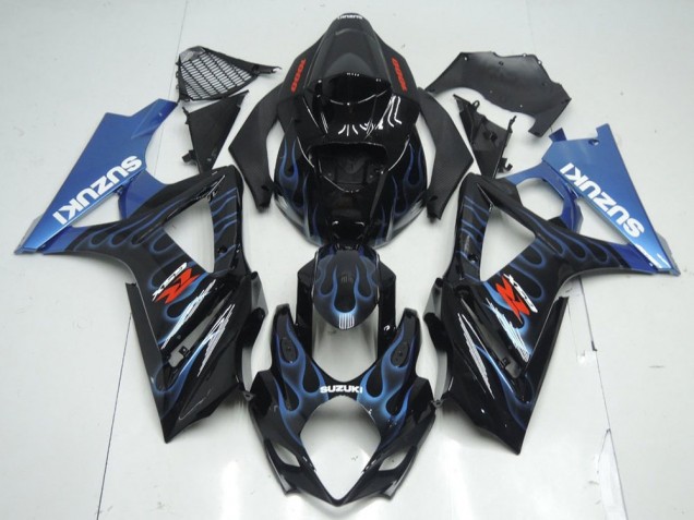 Carenado Moto Suzuki GSXR 1000 K7 07-08 - Llama azul negra Carenado Moto Suzuki GSXR 1000 K7 07-08 - Llama azul negra