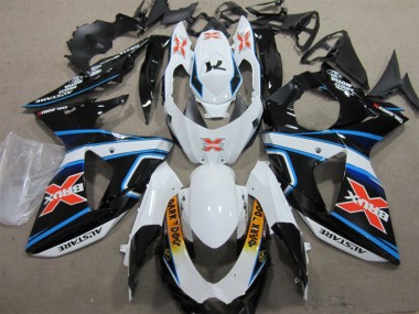 Carenado Moto Suzuki GSXR 1000 K9 09-16 - Blanco Azul Brux Oscuro Dog