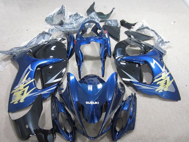 Carenado Moto Suzuki GSXR 1300 Hayabusa 08-19 - Azul Blanco Oro Calcomanía Carenado Moto Suzuki GSXR 1300 Hayabusa 08-19 - Azul Blanco Oro Calcomanía