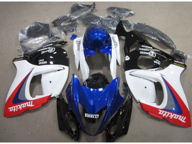 Carenado Moto Suzuki GSXR 1300 Hayabusa 08-19 - Blanco Azul Makita Carenado Moto Suzuki GSXR 1300 Hayabusa 08-19 - Blanco Azul Makita