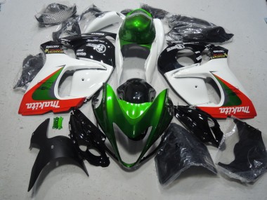 Carenado Moto Suzuki GSXR 1300 Hayabusa 08-19 - Blanco Verde Makita