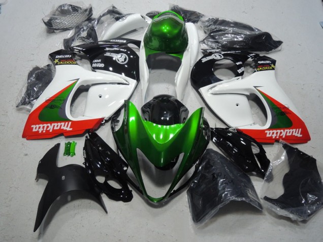 Carenado Moto Suzuki GSXR 1300 Hayabusa 08-19 - Blanco Verde Makita Carenado Moto Suzuki GSXR 1300 Hayabusa 08-19 - Blanco Verde Makita