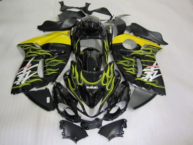 Carenado Moto Suzuki GSXR 1300 Hayabusa 08-19 - Negro Amarillo Llama