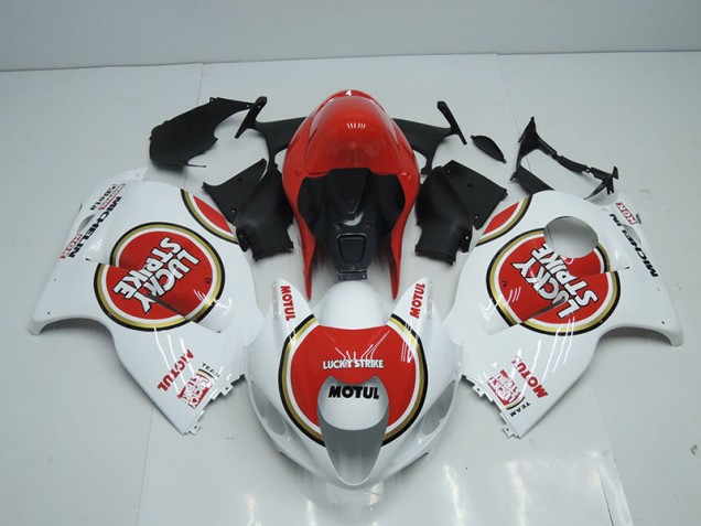 Carenado Moto Suzuki GSXR 1300 Hayabusa 96-07 - Blanco Rojo Lucky Strike Motul Carenado Moto Suzuki GSXR 1300 Hayabusa 96-07 - Blanco Rojo Lucky Strike Motul