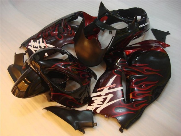 Carenado Moto Suzuki GSXR 1300 Hayabusa 96-07 - Negro Rojo Llama Carenado Moto Suzuki GSXR 1300 Hayabusa 96-07 - Negro Rojo Llama