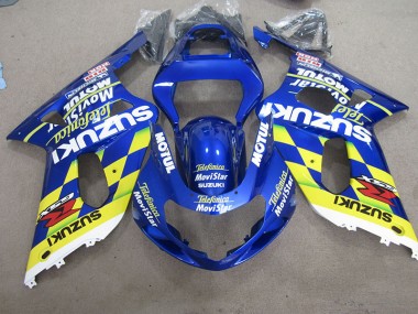 Carenado Moto Suzuki GSXR 600 K1 K2 K3 01-03 - Azul Amarillo Telefumia Movistar
