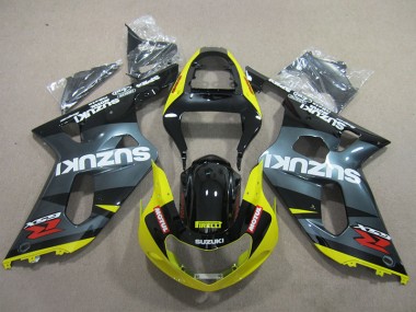 Carenado Moto Suzuki GSXR 600 K1 K2 K3 01-03 - Negro Amarillo Motul