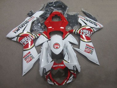 Carenado Moto Suzuki GSXR 600 K11 11-21 - Blanco Lucky Strike Rojo Motul