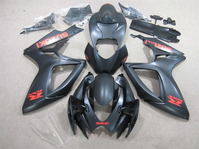 Carenado Moto Suzuki GSXR 600 K6 06-07 - Negro Rojo Calcomanía Carenado Moto Suzuki GSXR 600 K6 06-07 - Negro Rojo Calcomanía