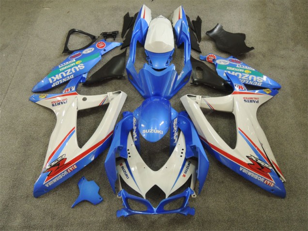 Carenado Moto Suzuki GSXR 600 K8 08-10 - Azul Blanco con Calcomanías Carenado Moto Suzuki GSXR 600 K8 08-10 - Azul Blanco con Calcomanías
