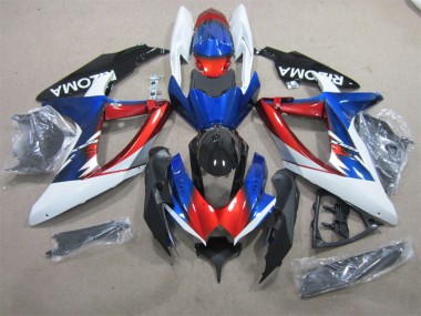 Carenado Moto Suzuki GSXR 600 K8 08-10 - Azul Rojo Blanco